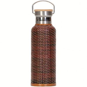 Dropshipping Shopify Chinese Bamboo Woven Stainless Steel Thermos Travel Detachable Retro <b>Portable</b>.High - End Hot - Water Flask - Product Image 5