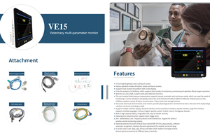 ZY-VE15 xách tay Vital dấu hiệu đa thông bệnh nhân Monitor bệnh viện và xe cứu thương thiết bị cho con người và thú y sử dụng - Product Image 2