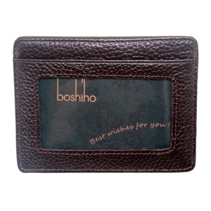 High Quality Full Grain Lichee Leather Card Holder Magnet Leather Money Clip - Product Image 4