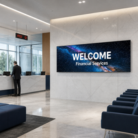 Panneau publicitaire LED P1.25 pour usage intérieur, affiche numérique pour salle d'exposition et ascenseur avec mur vidéo 16:9 et garantie de 2 ans