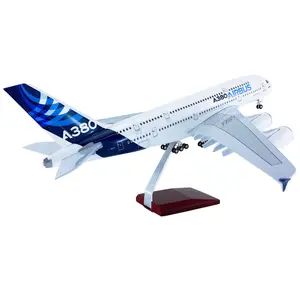 LED Airplane Model Airbus A380 Prototype Aircraft Model with Stand