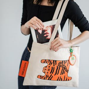 Bolsa de Mano de Algodón de Alta Calidad de 16 Pulgadas, Bolsa de Compras Ecológica con Estampado, Bolsas de Compras para Mujer con Etiqueta y Logotipo - Product Image 1