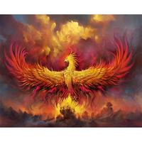 Kits de peinture diamant Phoenix, broderie complète, décoration murale DIY, décorations ou cadeaux pour la salle d'artisanat, sentier forestier