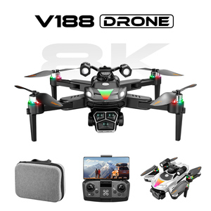 Dron V188 sin escobillas para mantener la altitud, cámara Esc <span class=keywords><strong>barata</strong></span>, 720p HD, fotografía aérea, 2,4g, Wifi, <span class=keywords><strong>Fpv</strong></span>, Dron para evitar obstáculos, Drohne - Product Image 2