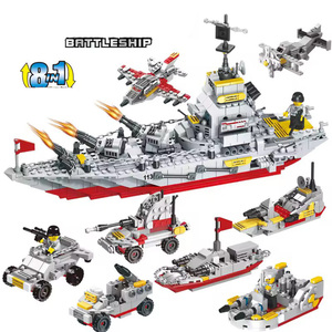 Compatible con el <span class=keywords><strong>Portaaviones</strong></span> 113, Crucero, Buque de Guerra Militar, Juguete Educativo de Bloques de Construcción para Niños, Plástico ABS - Product Image 4