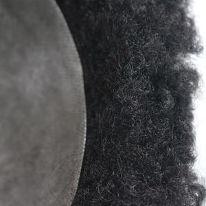 Cheveux toupet Afro 100% naturels, petite boucle, avec Base en <span class=keywords><strong>peau</strong></span> en Poly, 6mm 8mm 10mm 12mm 15mm, pour hommes noirs - Product Image 3