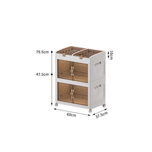 Mới Phòng Ngủ Hiện Đại Tổ Chức Nhựa Lưu Trữ Trong Suốt Hộp Và <span class=keywords><strong>Container</strong></span> Có Nắp Đậy Và Bánh Xe - Product Image 4