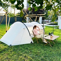 Tente de camping tunnel 2 personnes, portable, en aluminium, pour l'extérieur, tente familiale pliable, tente de montagne, installation instantanée