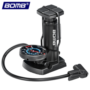 BOMO Foot Operated Bike Pump High Pressure Air Pump 160 PSI Portable With Gauge For Bicycle MTB Ball <b>Inflatable</b> - Product Image 1