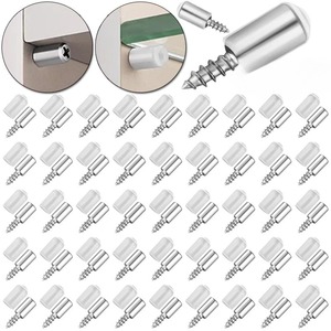 Soporte de metal de una pieza <span class=keywords><strong>sin</strong></span> perforaciones para estanterías, organizador de compartimentos, soporte fijo para gabinetes y armarios, almacenamiento. - Product Image 2