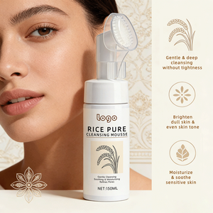 Espuma Facial Purificante Profunda con Extracto de Arroz Orgánico y Ácido Hialurónico, Libre de Crueldad Animal, para Piel Sensible, Control de Grasa e Iluminación - Product Image 3