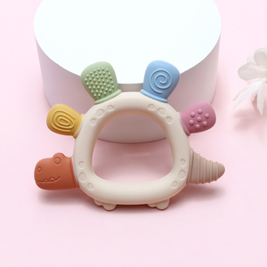 Nuevos productos para bebés CustomToy mordedor de silicona de grado alimenticio para bebés FORMA DE Animal sentidos niños mordedores bebé masticar <span class=keywords><strong>anillo</strong></span> de dentición - Product Image 1