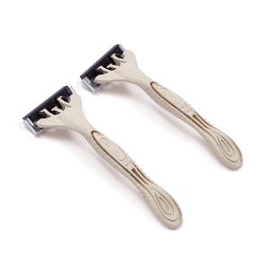 มีดโกนแบบพกพา ย่อยสลายได้ เป็นมิตรกับสิ่งแวดล้อม ทำจากสแตนเลสและใยไม้ไผ่ สำหรับผู้ชาย ลายแบบกำหนดเอง ใบมีด 5 ใบ ใช้ได้ทั้งตัวและใบหน้า - Product Image 1