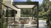 Pergola Bioclimatique Motorisée Intelligente en Aluminium avec Toit Réglable, Étanche, Revêtement Poudré, Écologique et Moderne