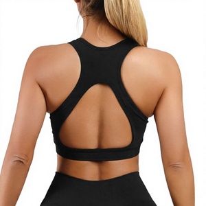 Soutien-gorge de sport respirant pour femmes, fabrication OEM, maintien élevé, extensible dans quatre directions, en Spandex/Coton, sans rembourrage, pour le fitness et le yoga - Product Image 6