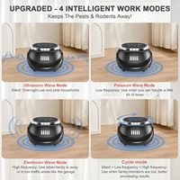 Répulsif à ultrasons pour souris et rats de type C, 4 modes réglables, à brancher, silencieux, pour intérieur, faible et fort, répulsif électronique sonore contre les rongeurs