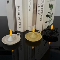 Bougie LED sans flamme faite à la main en gros, style nordique, coupe-vent, à piles, pour décoration intérieure, cadeau de Noël ou de mariage