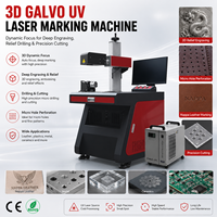 Machine de marquage laser UV à mise au point dynamique 3D pour gravure profonde, sculpture en relief, perçage de micro-trous et découpe de précision