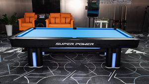 Table de billard professionnelle sur mesure de 9 pieds, style américain, plateau en ardoise, Blue Phantom - Product Image 3