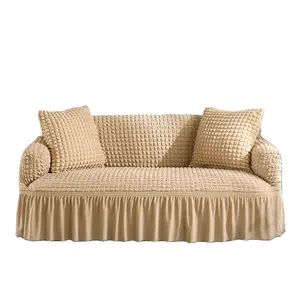 1 koltuk avrupa tarzı koltuk örtüsü ile etek streç kanepe Slipcover oturma odası elastik Sofor kanepe kılıfı