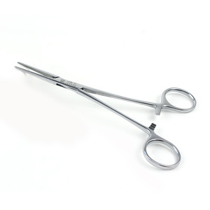 Pinzas Hemostáticas Curvas de Acero Inoxidable Jinzhong de Shanghái, 18 cm, Instrumento Quirúrgico para Uso Veterinario en Perros - Product Image 1