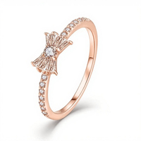 Bijoux fins Moissanite anneaux 925 en argent Sterling en vrac bagues pour filles papillon forme étanche à la main femmes bijoux