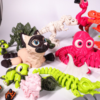 Service d'impression 3D, dragon articulé personnalisé, dégradé irisé, Flexi PLA PETG, décoration de bureau, vente en gros