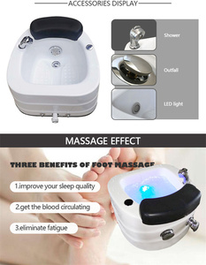 Bol de Pédicure LED Portable et Pliable pour Salon de Manucure, Baignoire Spa Relaxante avec Fonction Hydromassage pour le Lavage des Pieds - Product Image 4