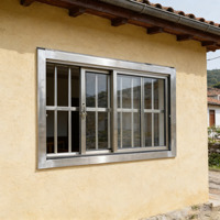 Ventana Corredera de Acero Inoxidable de Estilo Minimalista, Fácil Instalación, Ventana para Balcón