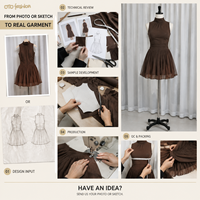 Robe courte sans manches à col haut en maille pour femme, taille froncée, jupe plissée, robe de cocktail pour femme