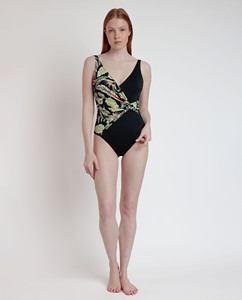 Maillot de bain de plage ADMAS en tissu élastique inspiré de l'été, durable, bleu marine, avec ligne courbe amincissante - Product Image 2