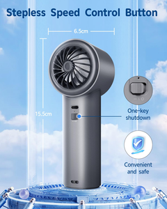 Ventilateur portatif longue durée, autonomie de la batterie de 1 à 3 heures, 5 modes de vitesse, ventilateur portatif rechargeable par USB pour le camping, les activités de plein air et l'été - Product Image 1