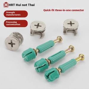Connecteur de meubles trois-en-un en alliage de zinc HRT, accessoires de meubles pour armoires - Product Image 5