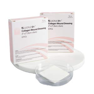 LUOFUCON Perban Kolagen Medis untuk Luka Kronis - Perawatan Ulser Diabetes, Luka Tekan & Ulser Kaki Vena - Product Image 1