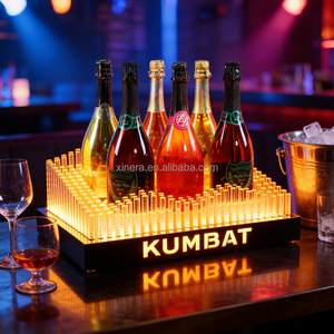 Custom LED Luminous Wine <b>Bottle</b> Presenter, Rechargeable Display Stand for Nightclub VIP Service - Product Image 3