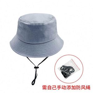 หมวกบักเก็ตผ้าฝ้าย 100% สกรีนโลโก้ตามสั่ง ขายส่งจากโรงงาน หมวกตกปลา หมวกเดินทางท่องเที่ยวกลางแจ้ง ใส่ได้ทุกฤดู หมวกโปรโมชั่น - Product Image 6