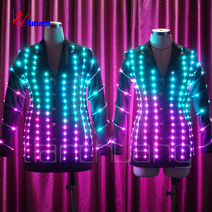 Veste LED futuriste lumineuse RGB pour femme, costume de scène pour DJ, danseuse, boîte de nuit, festival, concert, spectacle - Product Image 5