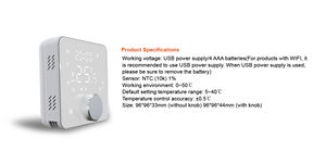 HysenホテルスマートホームサーモスタットウィークリープログラマブルWiFiスマートサーモスタット<span class=keywords><strong>LED</strong></span>ディスプレイノブサーモスタット - Product Image 5