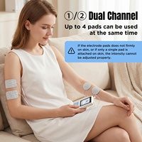 Unidad TENS EMS de Doble Canal, 24 Modos, Estimulador Muscular para Alivio del Dolor, Masajeador Electrónico de Pulsos, Masajeador Muscular