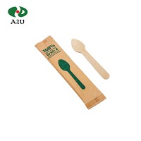 Couverts en bois A2U, biodégradables, jetables, petites cuillères en bois pour le thé, mini cuillères en bois pour enfants