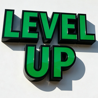 Letras de Canal LED 3D Personalizadas de Acero Inoxidable IP54 Impermeables Multicolor Iluminadas para Negocios/Comercios en Exteriores