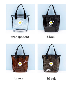 De moda de artículos de aseo bolsos de compras de cremallera bolsas de playa de pvc transparente claro maquillaje bolso - Product Image 2