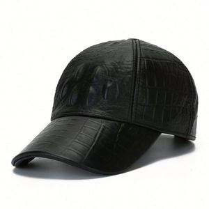 Casquettes de baseball pour hommes d'âge moyen et âgés, 6 panneaux, automne-hiver, nouveau motif crocodile - Product Image 1