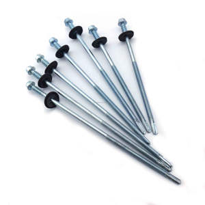 Tornillo Autoperforante y Autoperforante de Cabeza Hexagonal Galvanizado para <span class=keywords><strong>Panel</strong></span> Sándwich de 6.5x130 mm con Arandela de EPDM Negra - Product Image 2