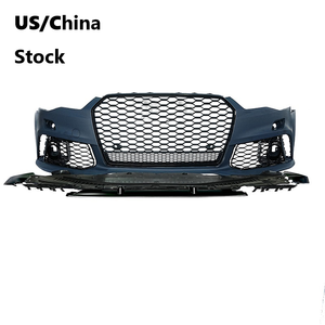 Car 2016 -2018 RS6 Style Kits de carrosserie de pare-chocs avant avec calandre noire pour Audi A6 S6 C7.5 2016 2017 2018 - Product Image 2