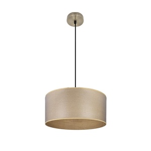 Colgante de cuero y madera 1xE27, dimensiones 40x40 cm, ideal para iluminar y decorar espacios modernos. - Product Image 1