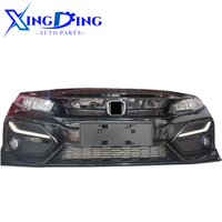 Compatible con el parachoques delantero original del Honda Civic, completo con rejillas y faros delanteros.