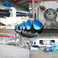 Máquina de fabricación de tubos de drenaje corrugado de doble pared HDPE línea de producción de tubos corrugados de plástico