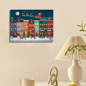 CHENISTORY Kit Pittura Fai da Te di Natale con Numeri, Pittura Acrilica su Tela con Numeri, Illustrazione Artistica da Parete per Regalo Fai da Te - Product Image 5