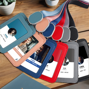 Porta Tarjetas de Identificación Wriza, Duradero, de Cuero PU, con Cordón, Estuche Metálico, Protector de Tarjetas de Crédito y de Trabajo, para Hombres y Mujeres de Negocios - Product Image 2